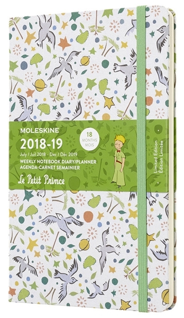 18 mesi - Agenda settimanale con spazio per note Edizione Limitata Petit Prince Large bianca copertina rigida
