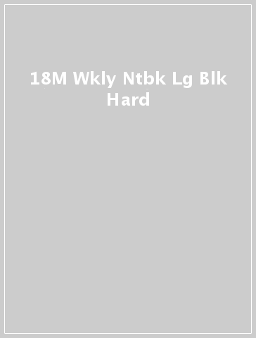 18M Wkly Ntbk Lg Blk Hard