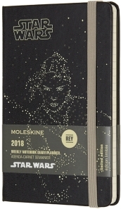 2018 - 12 mesi - Agenda settimanale con spazio per note Pocket Star Wars Rey