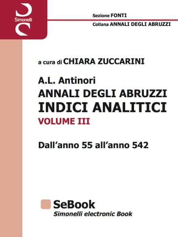 A.L. ANTINORI ANNALI DEGLI ABRUZZI - Chiara Zuccarini