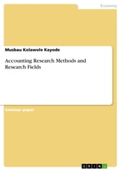 Accounting Research Methods and Research Fields