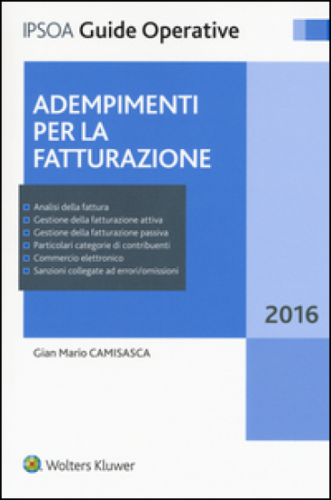 Adempimenti per la fatturazione - G. Mario Camisasca