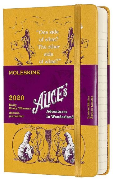 Agenda 12M giornaliera 2020 - copertina rigida - Pocket - Limited Edition Alice In Wonderland - Gialla