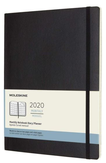 Agenda 12M mensile 2020 - copertina morbida - X-Large - colore nero