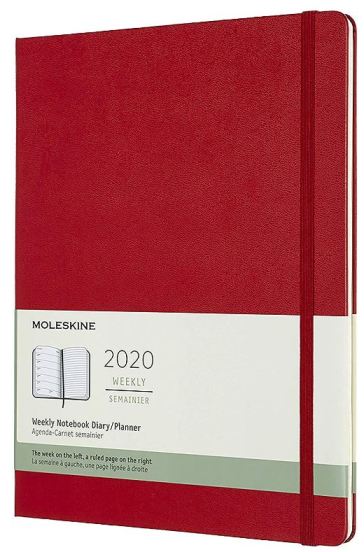 Agenda 12M settimanale 2020 - copertina rigida - X-Large - Rosso scarlatto