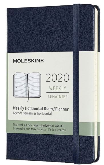 Agenda 12M settimanale 2020 - copertina rigida - Pocket - Blu Zaffiro