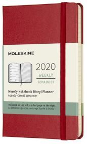 Agenda 12M settimanale 2020 - copertina rigida - Pocket- Rosso scarlatto