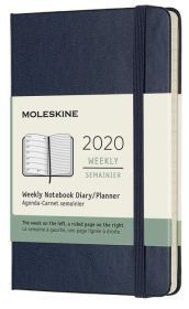 Agenda 12M settimanale 2020 - copertina rigida -  Pocket - Blu zaffiro