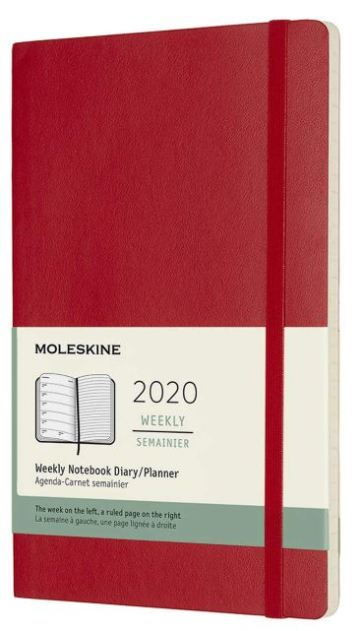 Agenda 12M settimanale 2020 - copertina morbida - Large - Rosso scarlatto