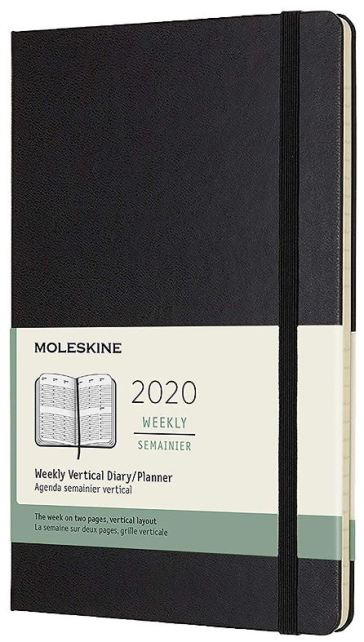 Agenda 12M settimanale 2020 - copertina rigida - Large - colore nero