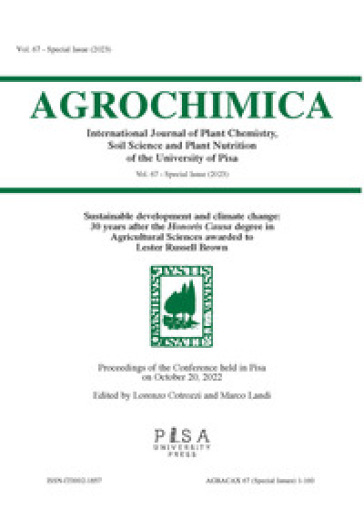 Agrochimica (2022). 67: Special issue - - Libro - Mondadori Store