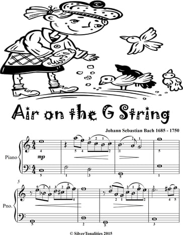 Air on the G String Easiest Piano Sheet Music Tadpole Edition - SilverTonalities