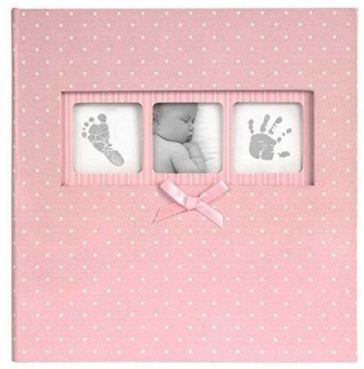 Album Foto 200 Tasche 10X15Cm + Memo Baby Polka Pink