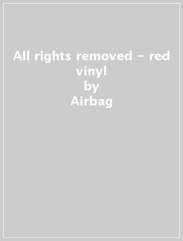 All rights removed - red vinyl - Airbag