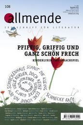 Allmende 108 Zeitschrift für Literatur