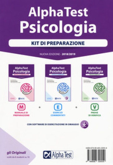 Alpha Test. Psicologia. Kit di preparazione: manuale di preparazione-Esercizi commentati-Prove di verifica. Nuova ediz. Con software - Fausto Lanzoni - Doriana Rodino - Carlo Tabacchi - Giuseppe Vottari