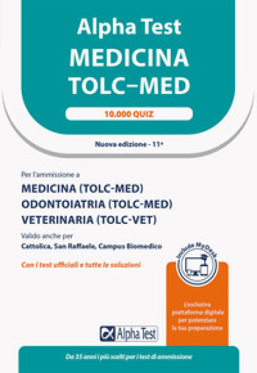 Alpha test. Medicina. TOLC-MED. 10.000 quiz. Ediz. MyDesk. Con Contenuto digitale per download e accesso on line - Bertocchi - Sironi