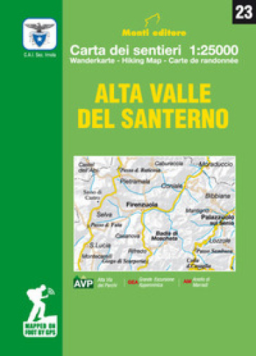 Alta valle del Santerno. Comune di Firenzuola. Carta dei sentieri 1:25.000. Ediz. italiana...