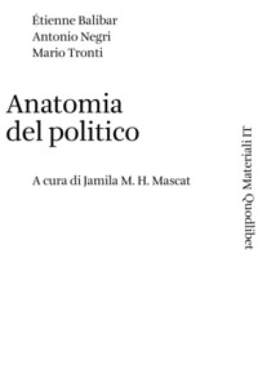Anatomia del politico - Etienne Balibar - Antonio Negri - Mario Tronti