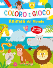 Animali del mondo. Coloro e gioco. Ediz. a colori