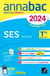Annales du bac Annabac 2024 SES Tle générale (spécialité)