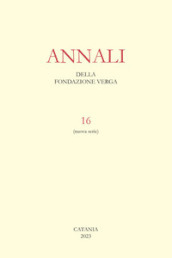 Annali della Fondazione Verga. Vol. 16