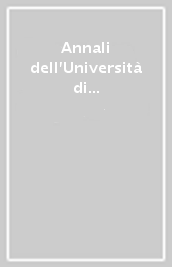 Annali dell Università di Ferrara. Sezione storia (2007). 4.