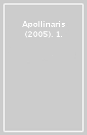 Apollinaris (2005). 1.