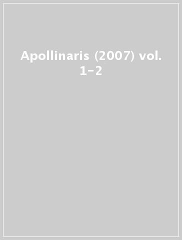 Apollinaris (2007) vol. 1-2