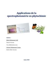 Applications de la spectrophotomérie en phytochimie