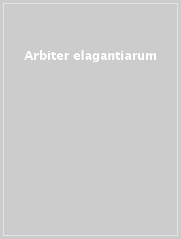 Arbiter elagantiarum