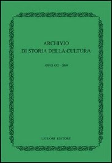 Archivio di storia della cultura (2009)