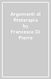 Argomenti di fitoterapia