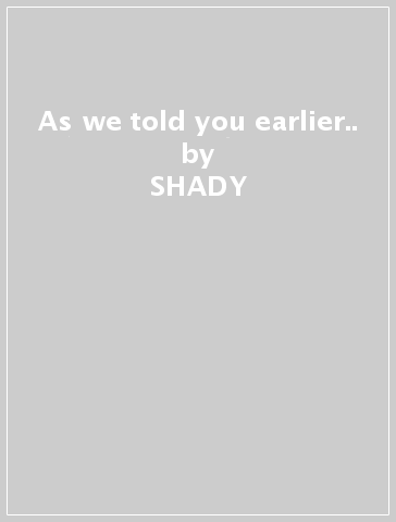 As we told you earlier.. - SHADY & THE VAMP