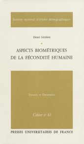 Aspects biométriques de la fécondité humaine