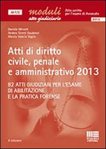 Atti di diritto civile, penale e amministrativo 2013. Ediz. illustrata - Daniele Minotti - Andrea Sirotti Gaudenzi - Marzio Valerio Vaglio