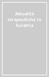 Attualità terapeutiche in buiatria