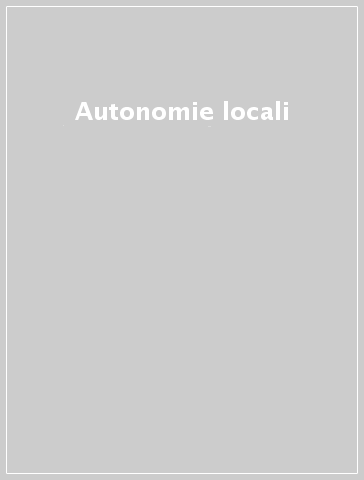 Autonomie locali