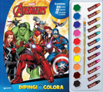 Avengers. Dipingi & colora. Con 12 pastelli a cera e 10 acquerelli