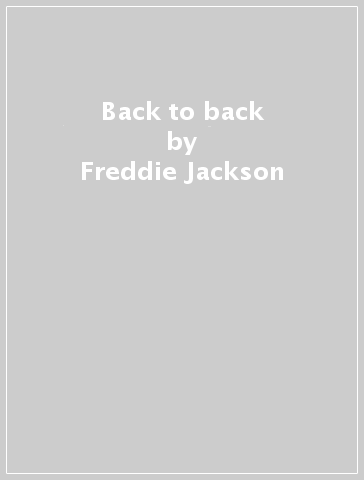 Back to back - Freddie Jackson - PEABO BR