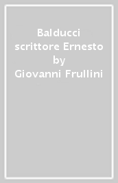 Balducci scrittore Ernesto