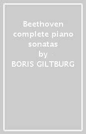 Beethoven complete piano sonatas