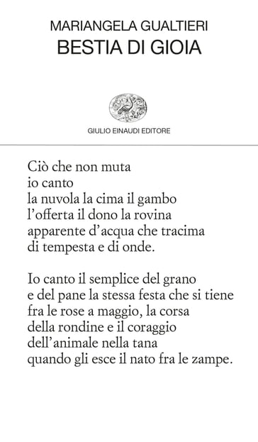 Bestia di gioia - Mariangela Gualtieri