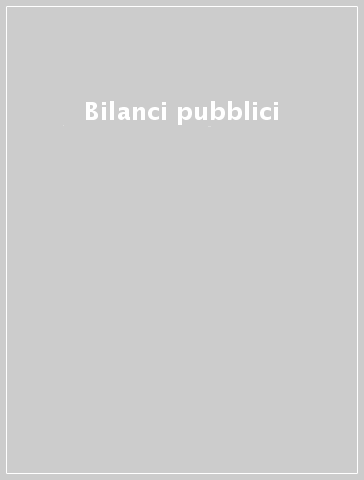 Bilanci pubblici