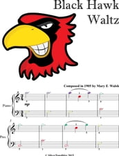 Black Hawk Waltz Easiest Piano Sheet Music with Colored Notes