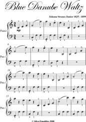 Blue Danube Waltz Easy Piano Sheet Music