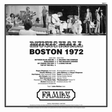 Boston music hall 1972 - Family