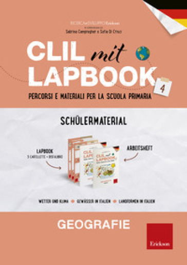 CLIL mit lapbook. Geografie. Quarta. Schülermaterial. Per la Scuola elementare