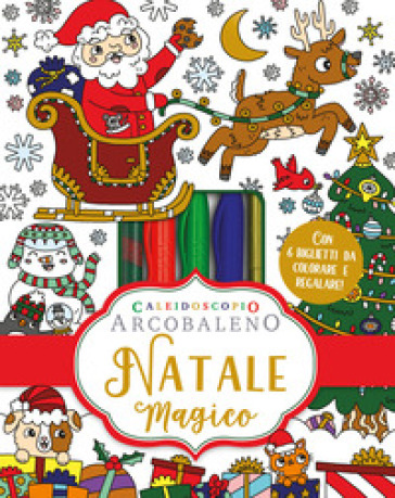 Caleidoscopio Arcobaleno. Natale magico. Ediz. illustrata. Con 6 biglietti da regalo. Con colla. Con 4 pennarelli