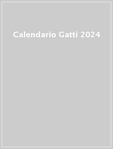 Calendario Gatti 2024